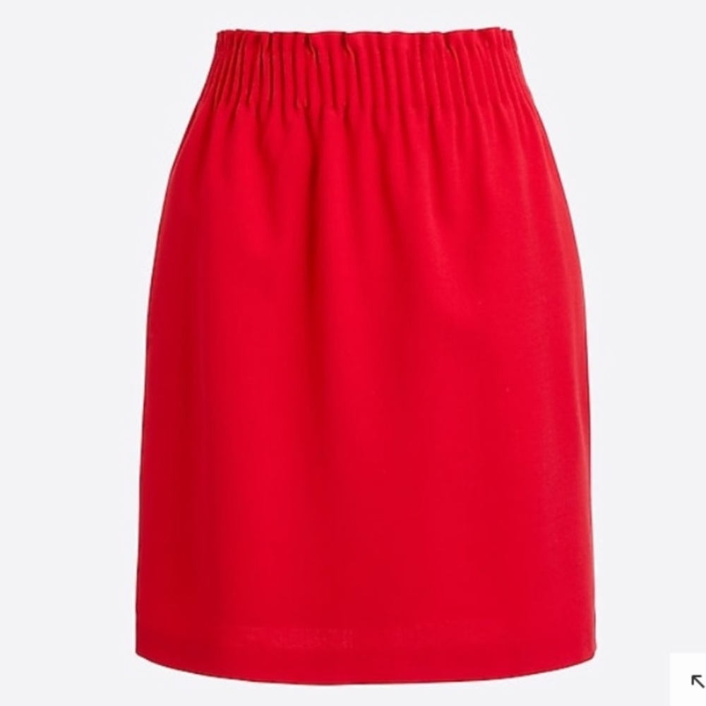 NWOT! J Crew Red Wool Mini Sidewalk Skirt